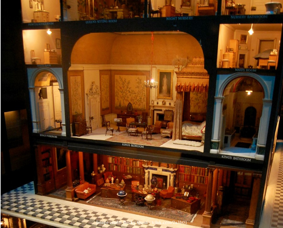 Queen Mary's Doll House at Windsor, London